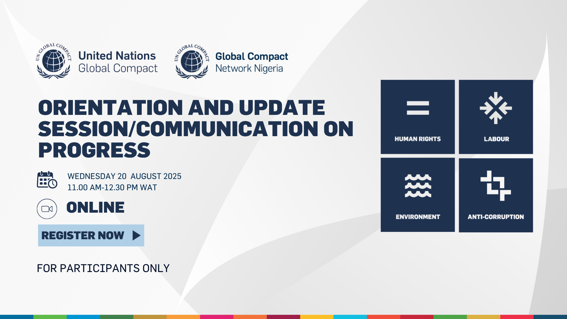 Onboarding Session / Communication on Progress (CoP) Training