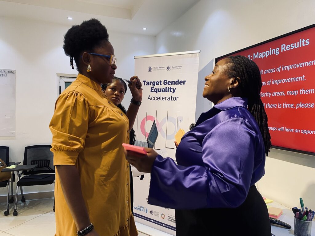 Participants discussing at a UNGCNN gender inclusion workshop
